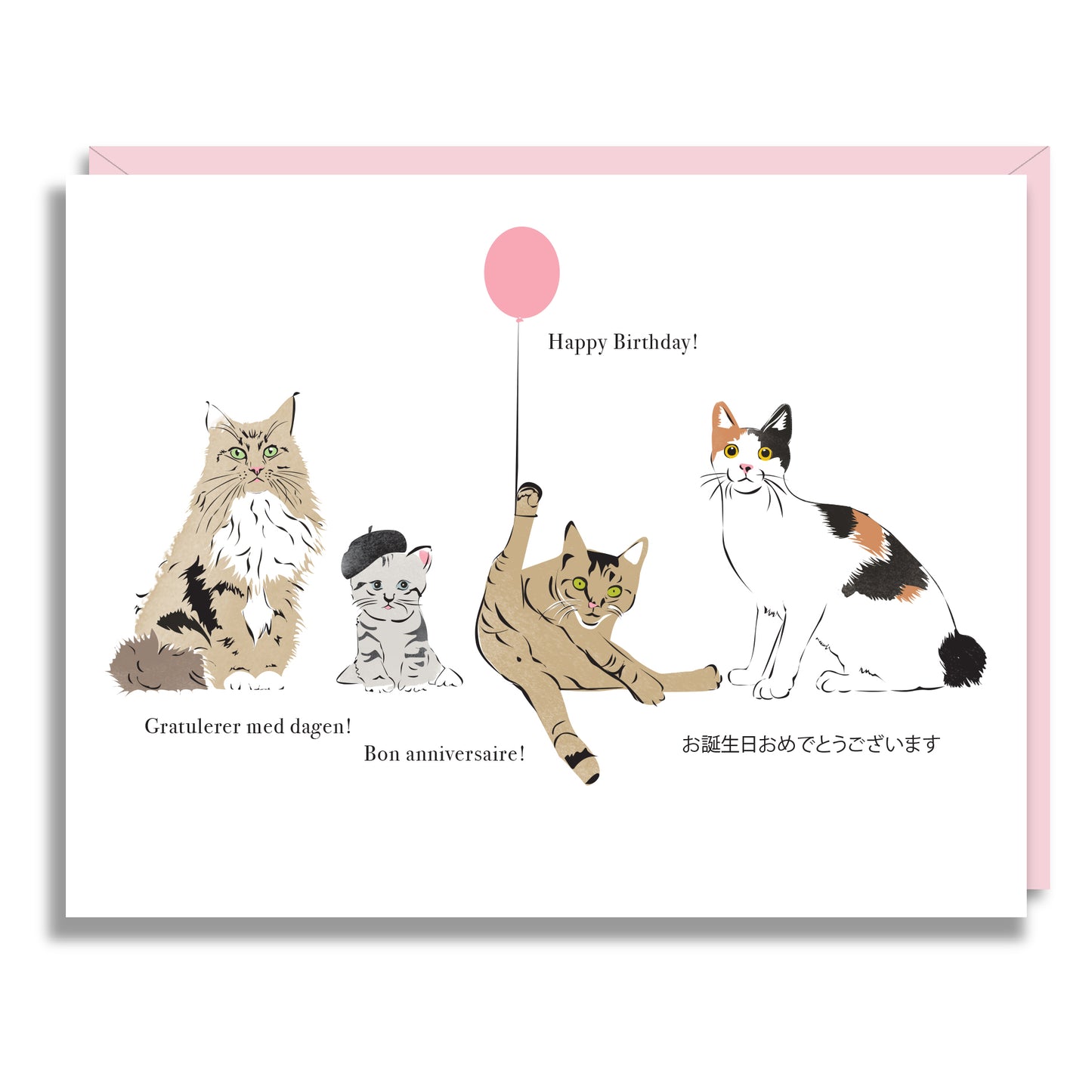 Cats of the World Birthday Card