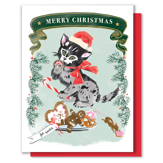 Christmas Cookies Kitten Card