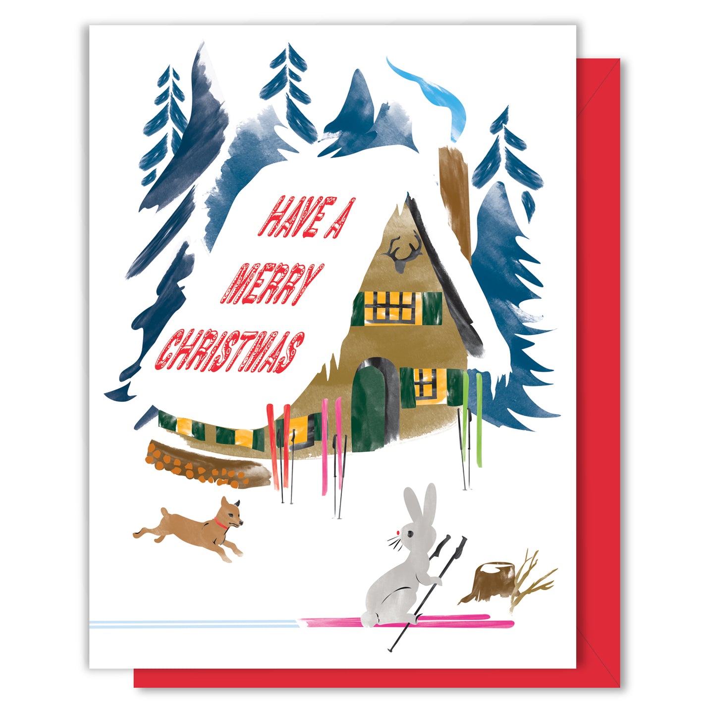 Ski Day Christmas Card