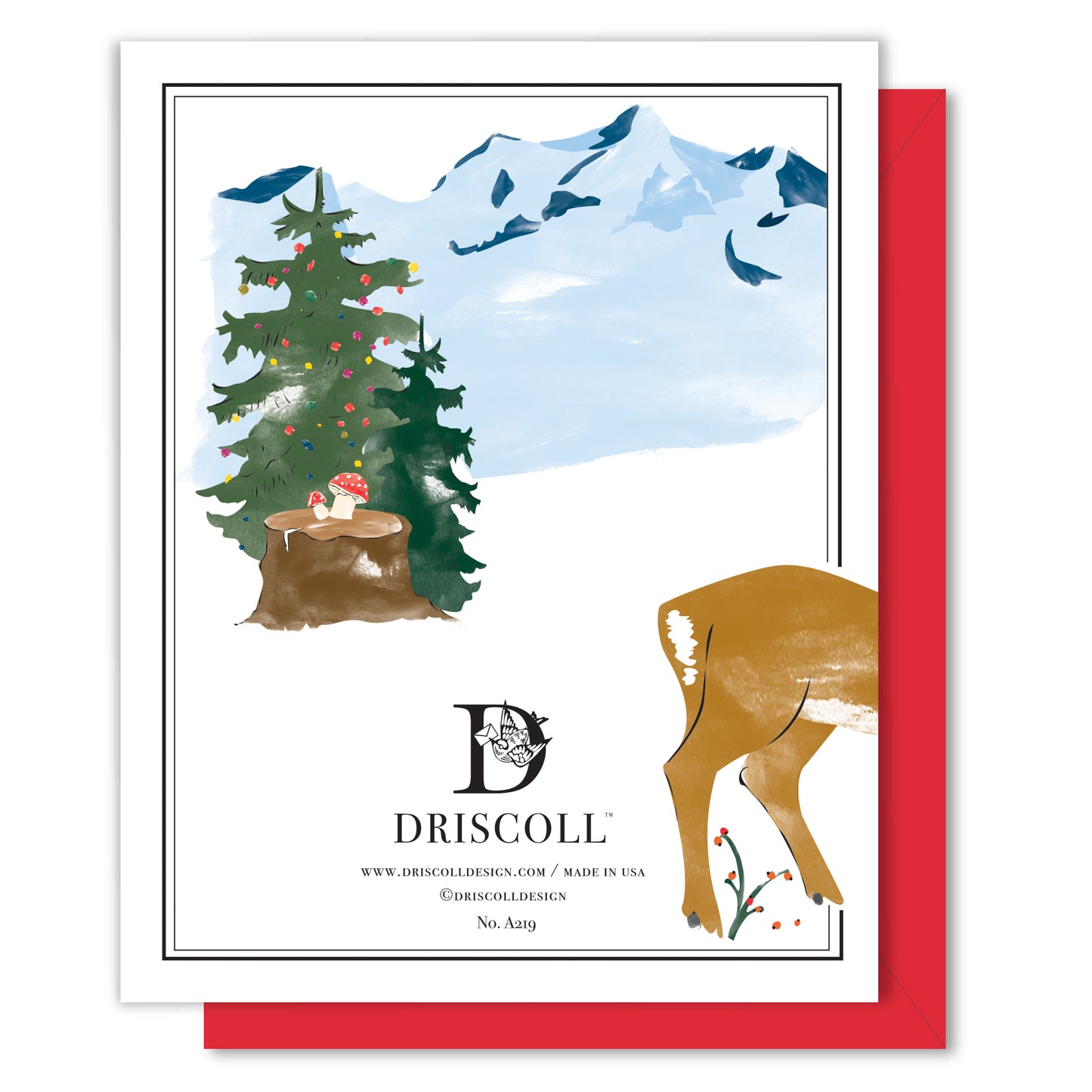 Santa and Forest Friends Christmas Card