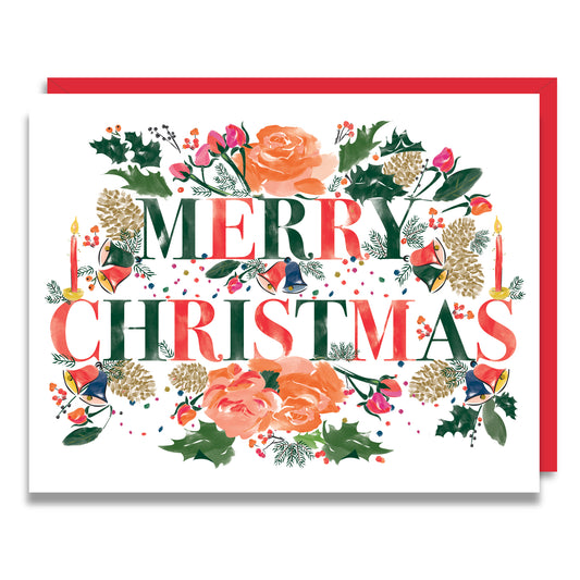 Merry Christmas Greenery Card