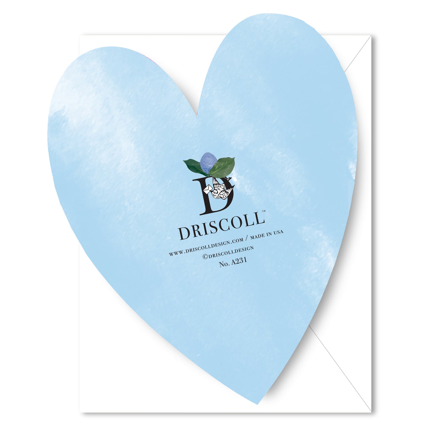Baby Boy Nest Heart - Die Cut Card