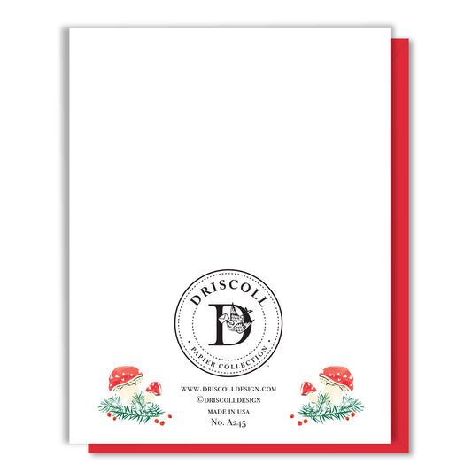 Pink Trees Snow Globe - Foil Card