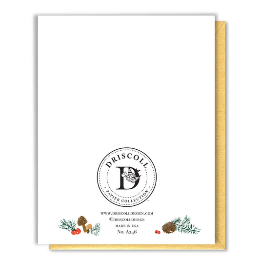 Yule Log Christmas - Foil Card