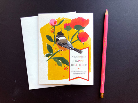 Chickadee Birthday Card