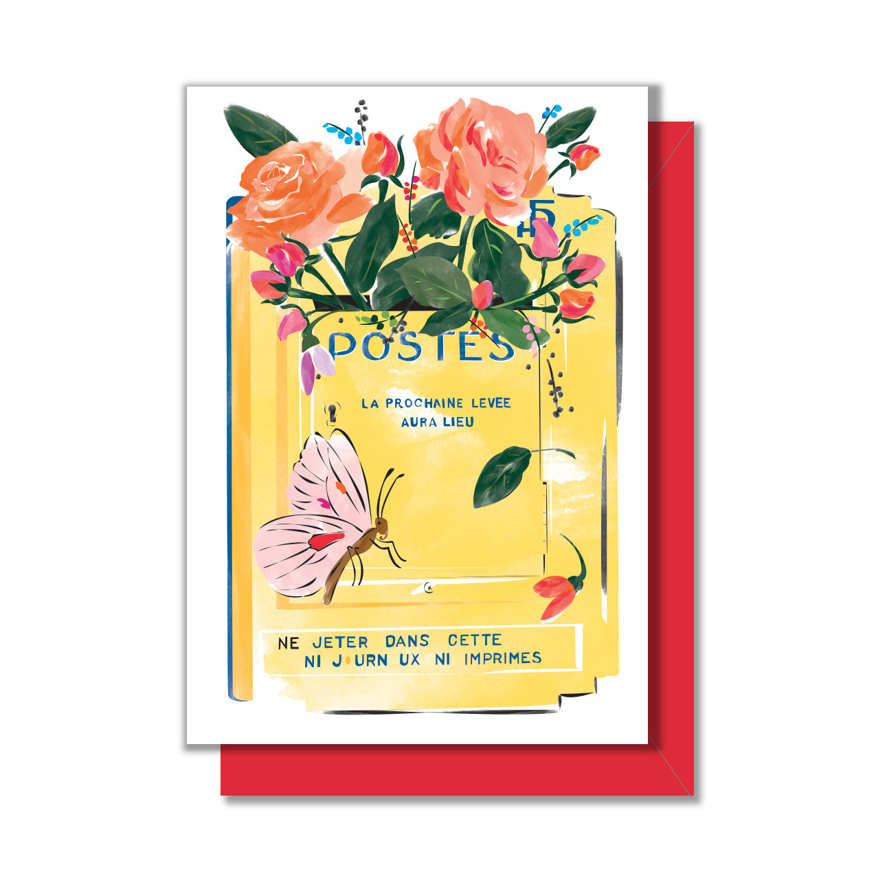 Mailbox and Flowers Enclosure Card