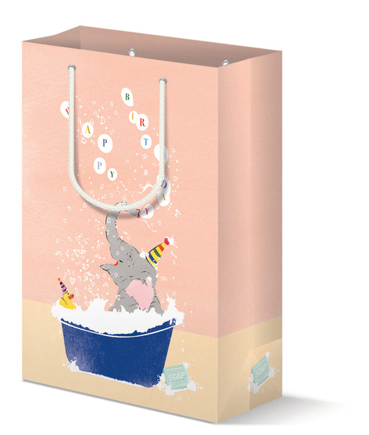 Bathing Elephant Birthday Gift Bag