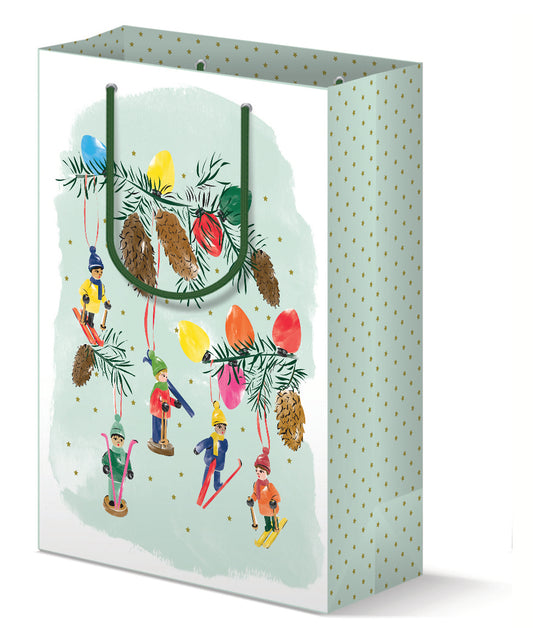 Skiers Ornaments Gift Bag
