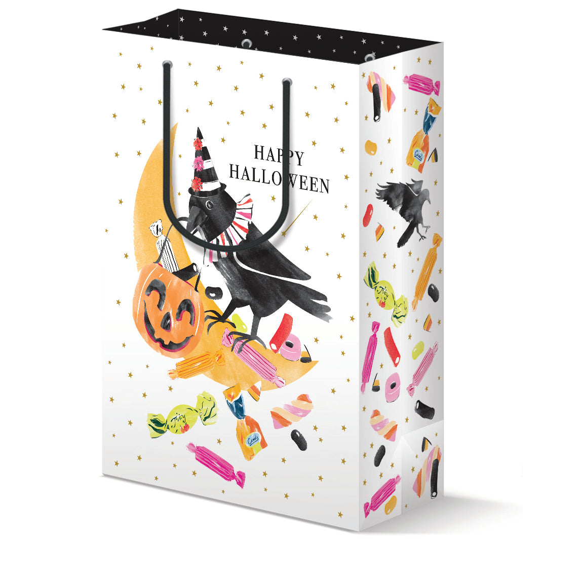 Crow with Candy Halloween Gift Bag
