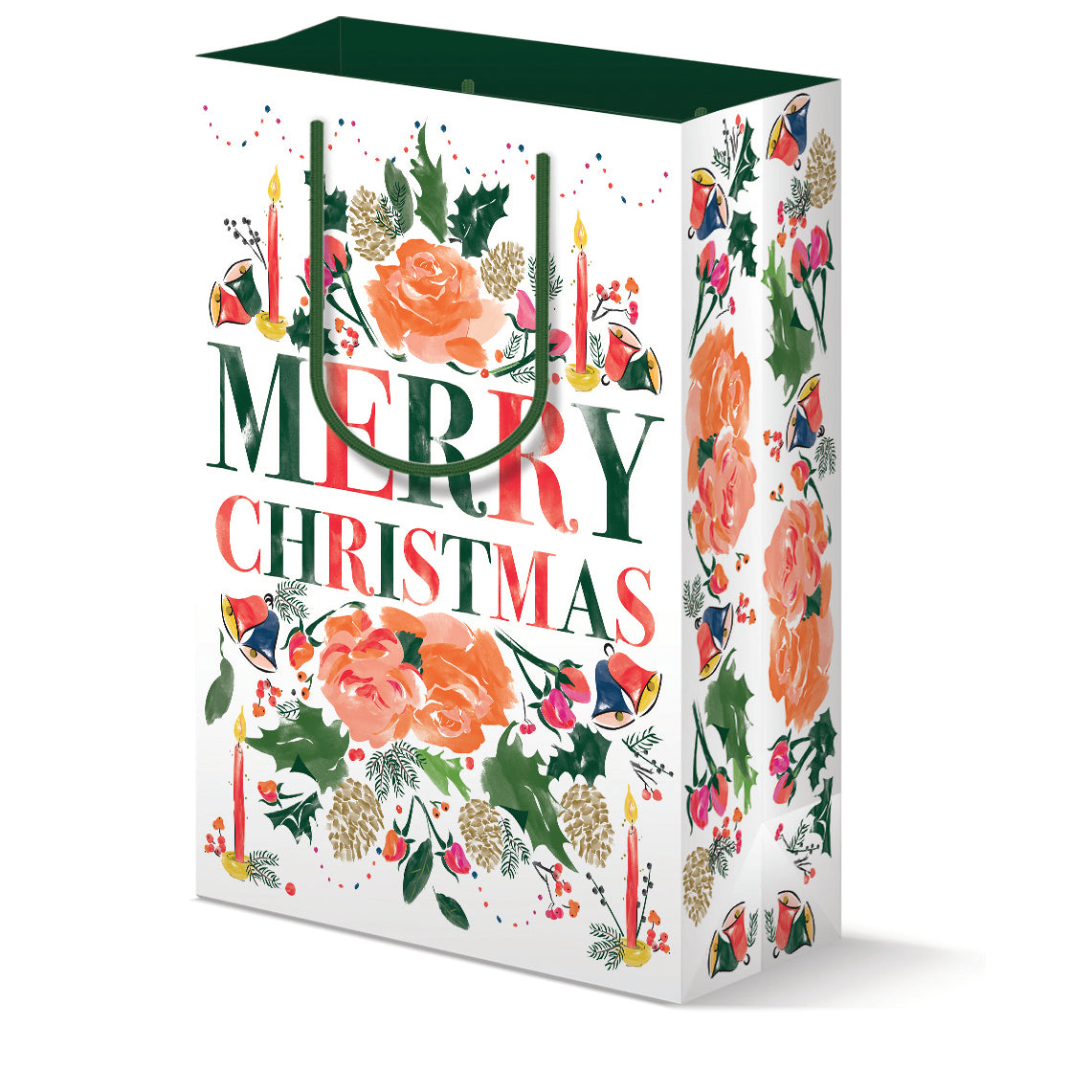 Merry Christmas Greenery Gift Bag