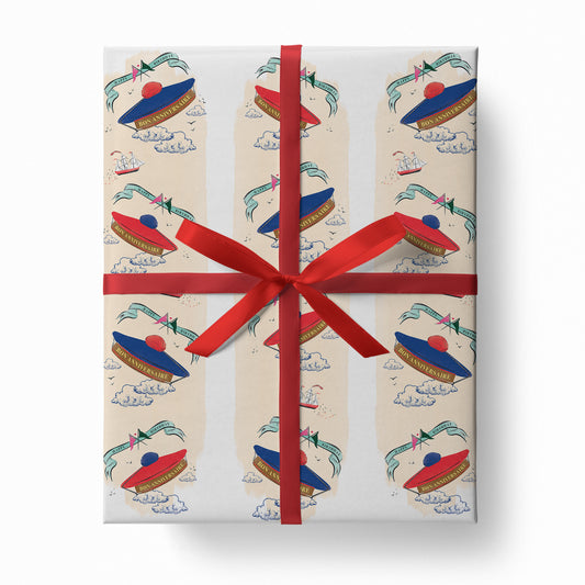 Sailor Hats Birthday Wrapping Paper