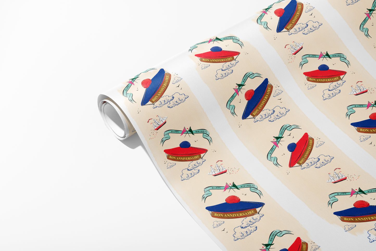 Sailor Hats Birthday Wrapping Paper