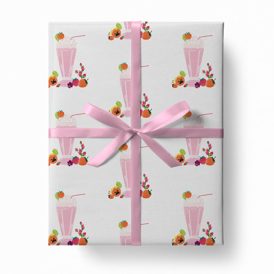 Strawberry Milkshake Wrapping Paper