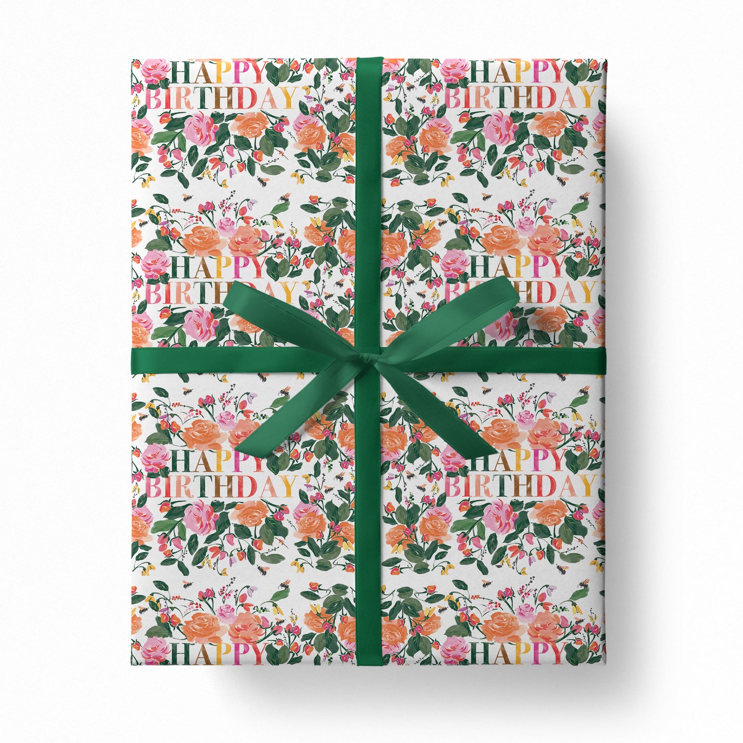 Happy Birthday Roses Wrapping Paper