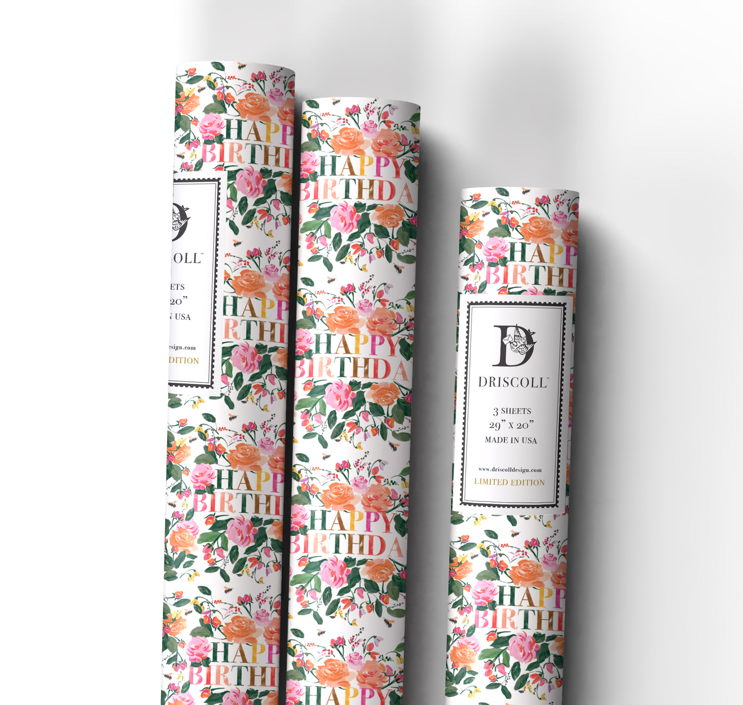 Happy Birthday Roses Wrapping Paper