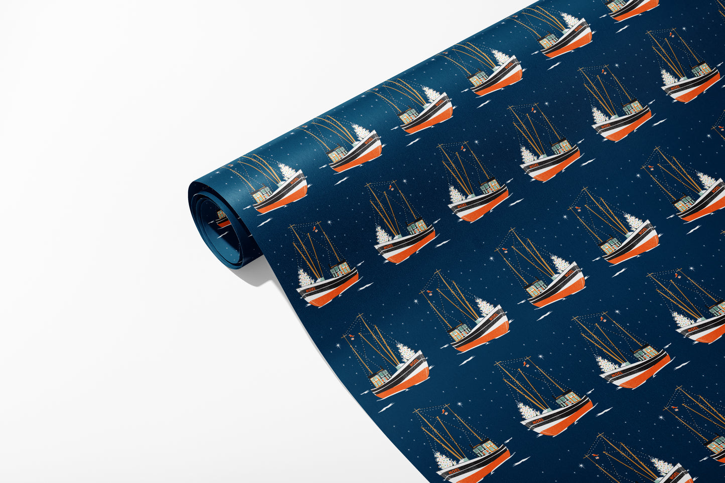 Noel Boat Christmas Wrapping Paper