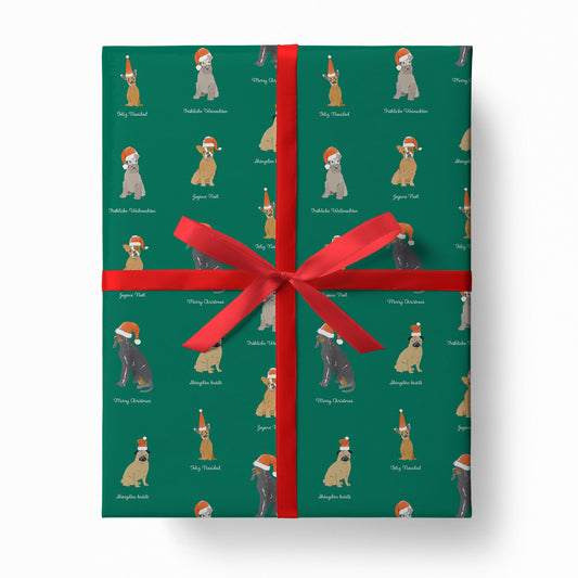 Dogs of the World Christmas Wrapping Paper