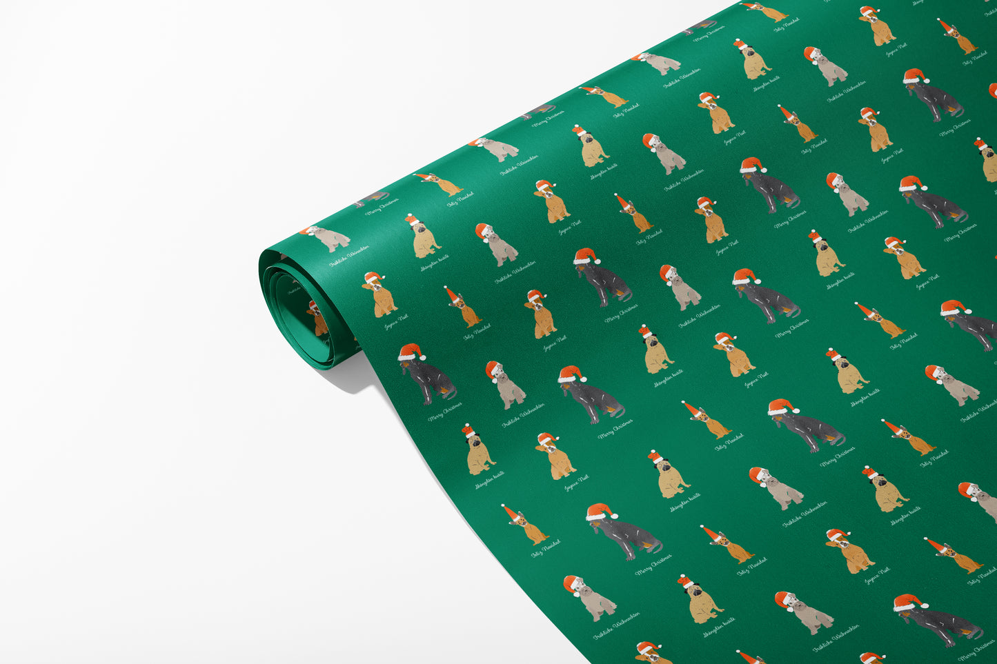 Dogs of the World Christmas Wrapping Paper