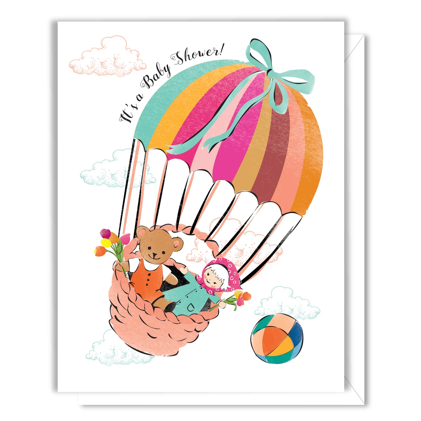 Baby Shower Parachute Card