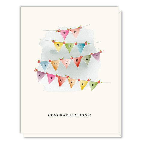 Lovely Couple Pennants Card