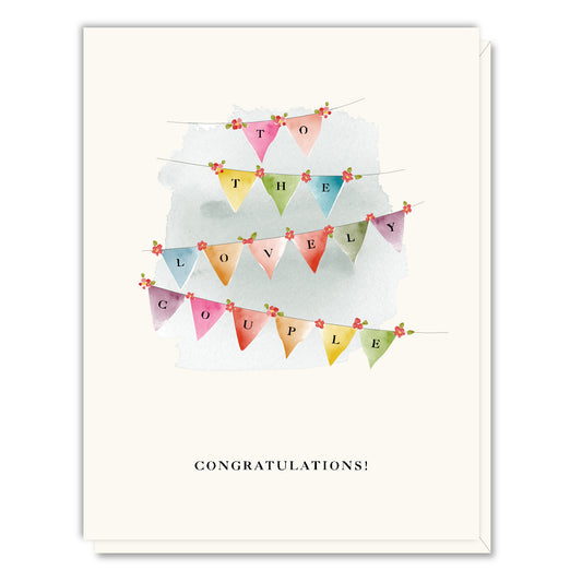 Lovely Couple Pennants Card