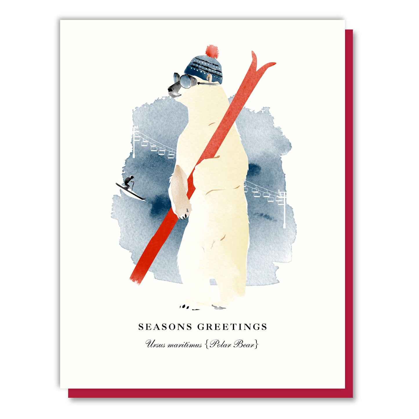 Polar Bear Skier Card