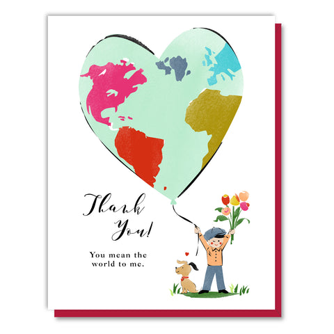 You Mean the World Thank You Card