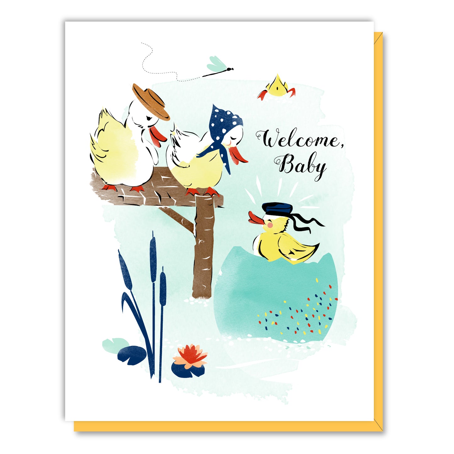 Welcome Baby Duck Card