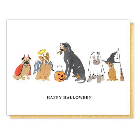 Halloween Costume Dogs Card