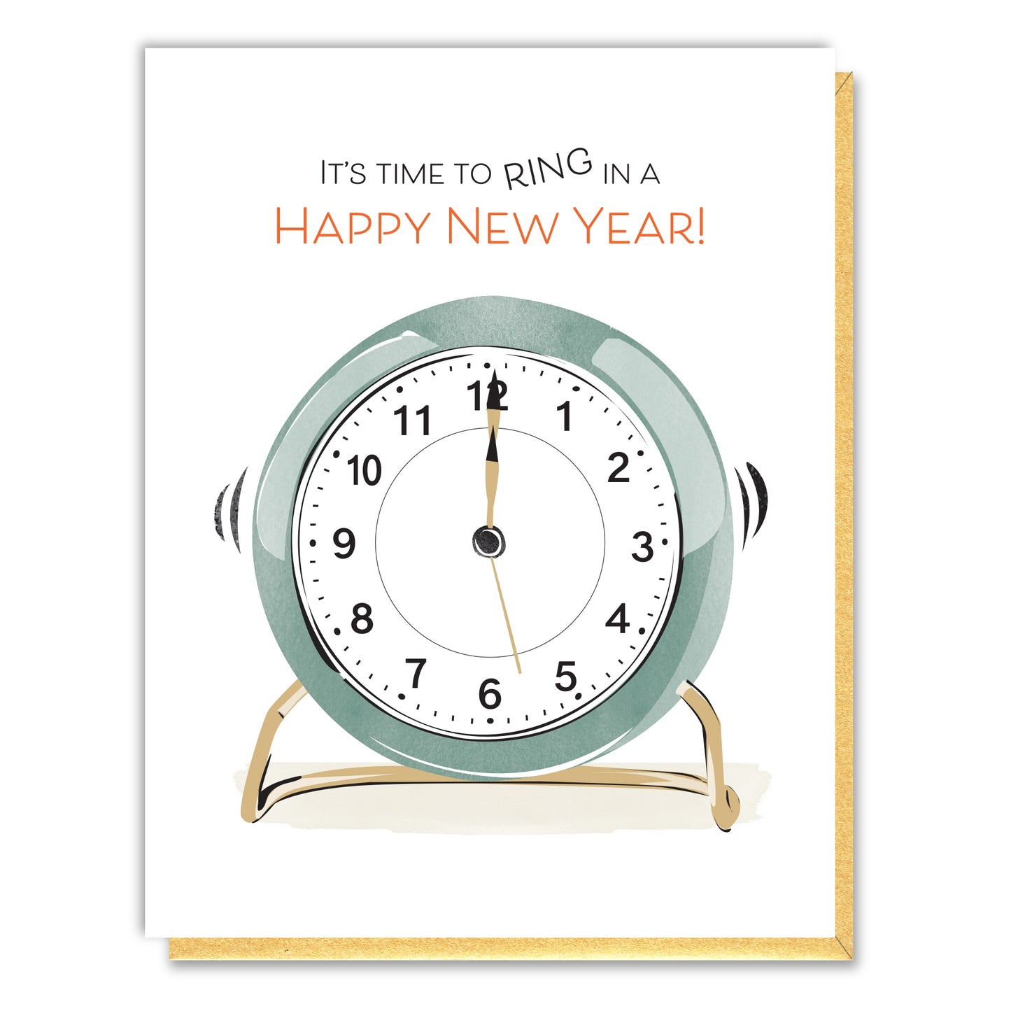 New Year Clock Card