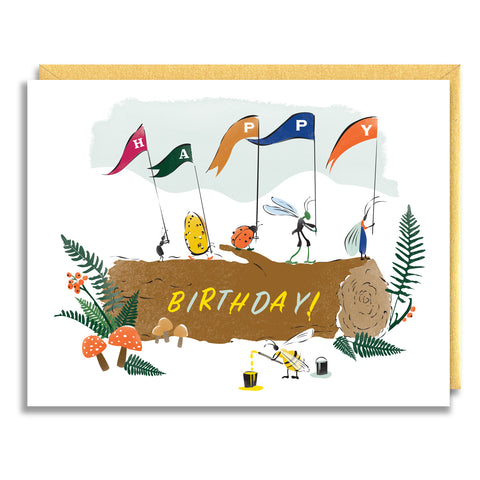 Birthday Marching Bugs Card