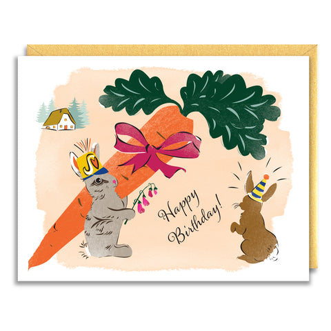 Big Carrot Birthday Card