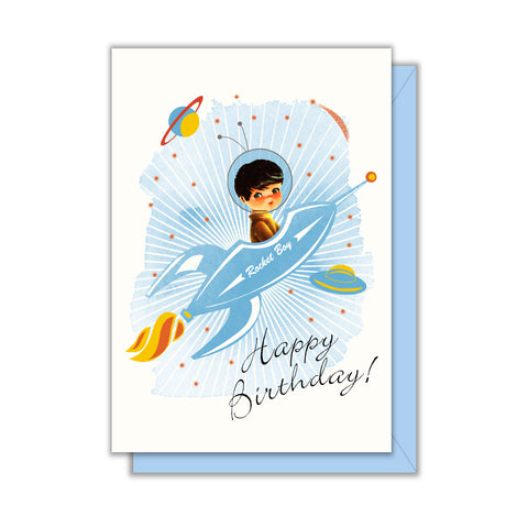 Rocket Boy Birthday Enclosure Card