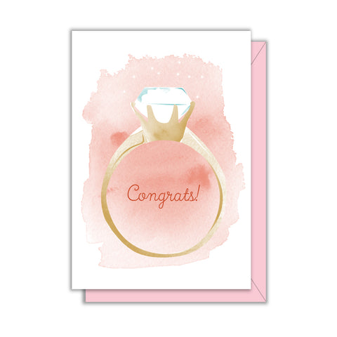 Congratulations Engagement Ring Enclosure Card