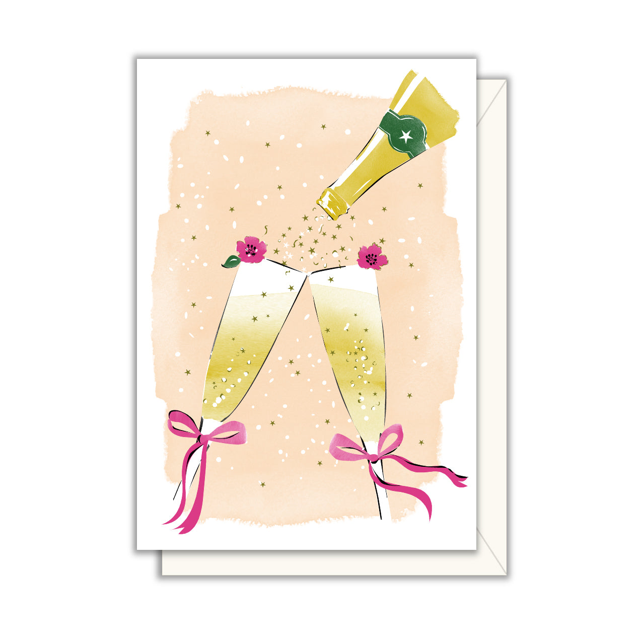 Champagne Toast Congratulations Enclosure Card