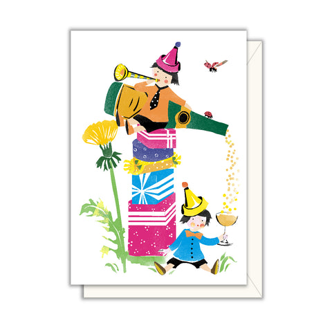 Birthday Party Elves Enclosure Card