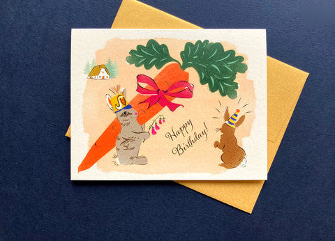Big Carrot Birthday Card