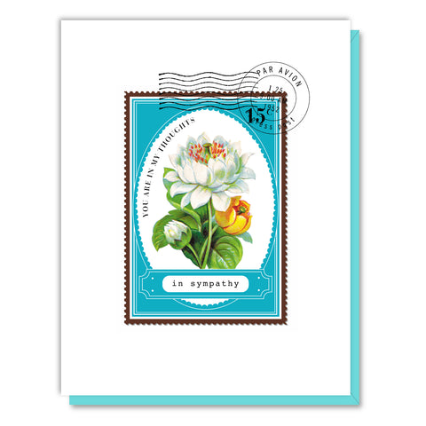 Water Lily Sympathy Card