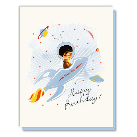 Rocket Boy Birthday Card