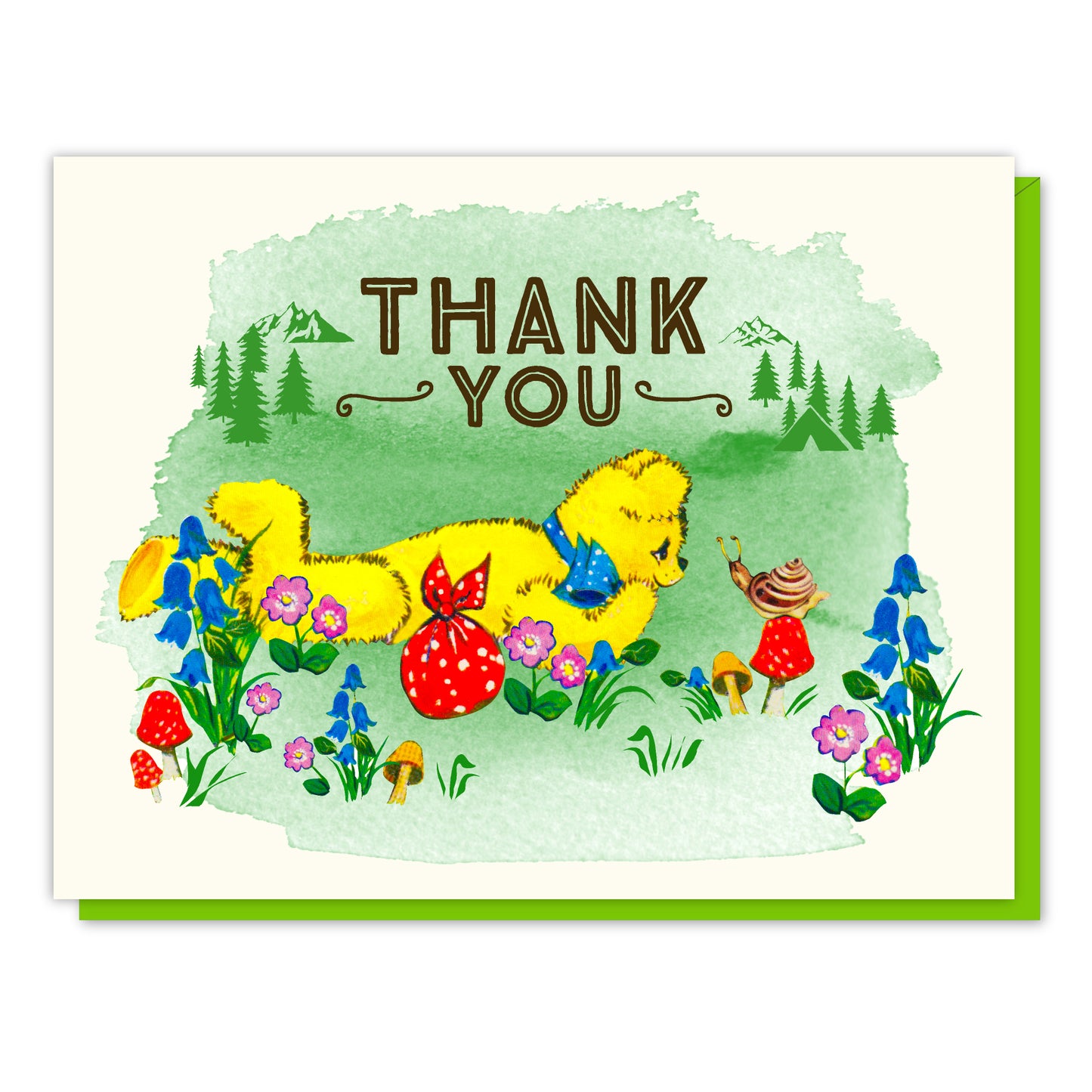 Bear & Snail Thank You Card