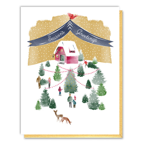 Season's Greetings Tree Farm Card