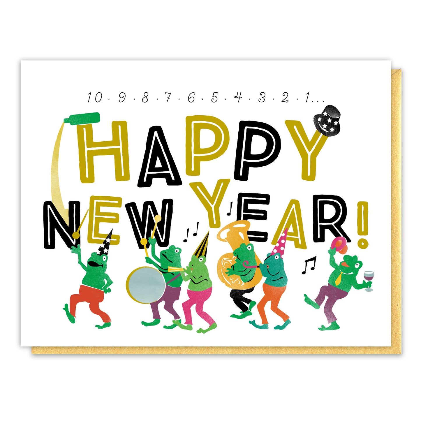 New Year Frogs Marching Band Card