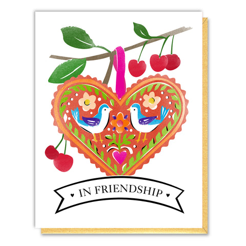 Folk Heart Friendship Card