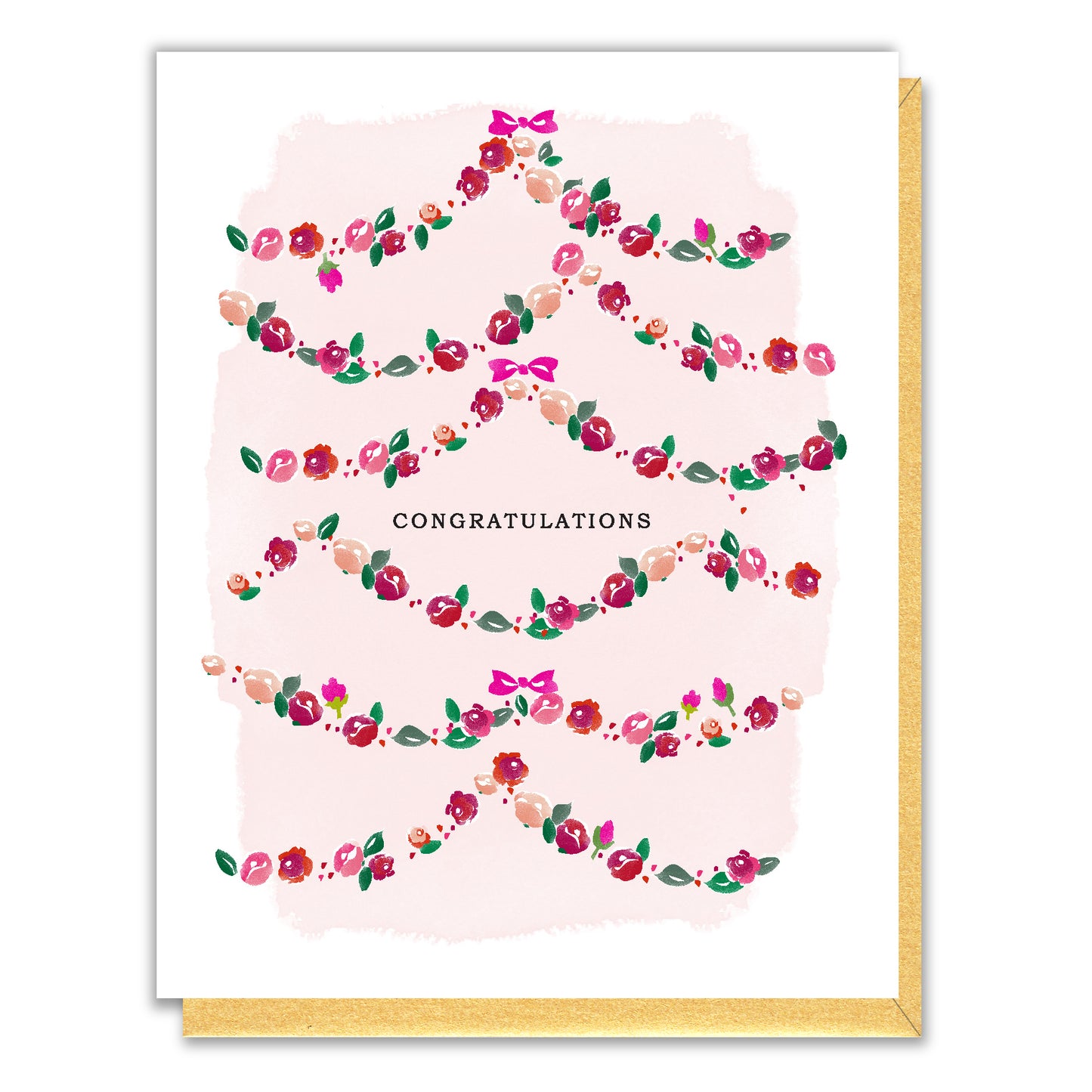 Congratulations Garland Wedding Card
