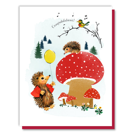 Congratulations Hedgehogs Card