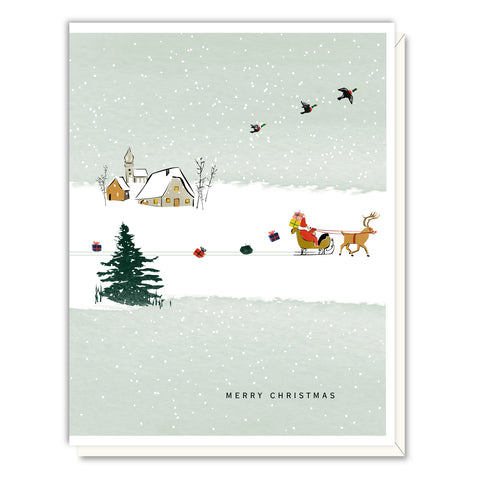 Merry Christmas Santa On The Move Card