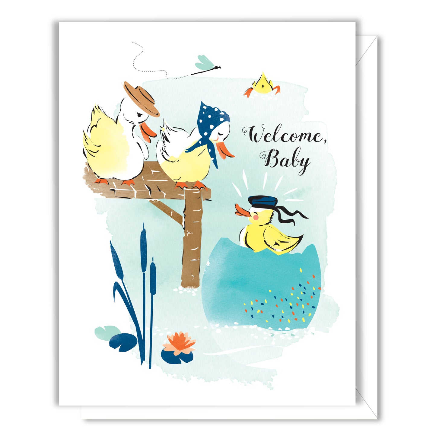 Welcome Baby Duck Card