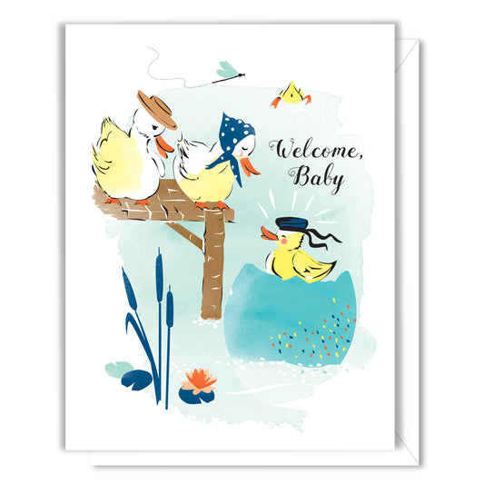 Welcome Baby Duck Card