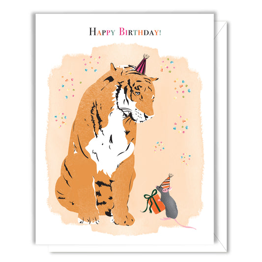 Tiger & Mouse Birthday Card
