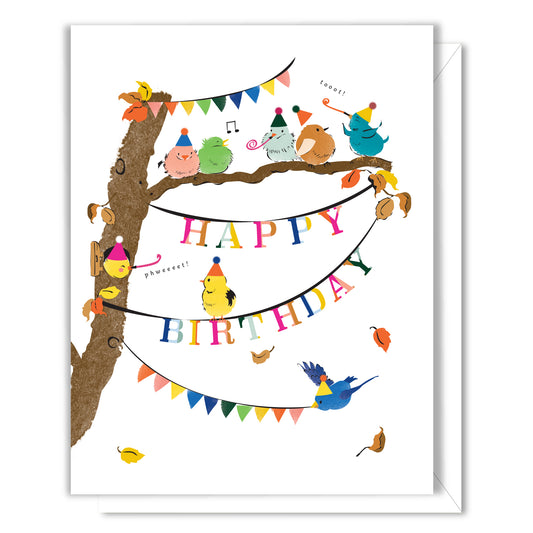 Birthday Party Birds Card
